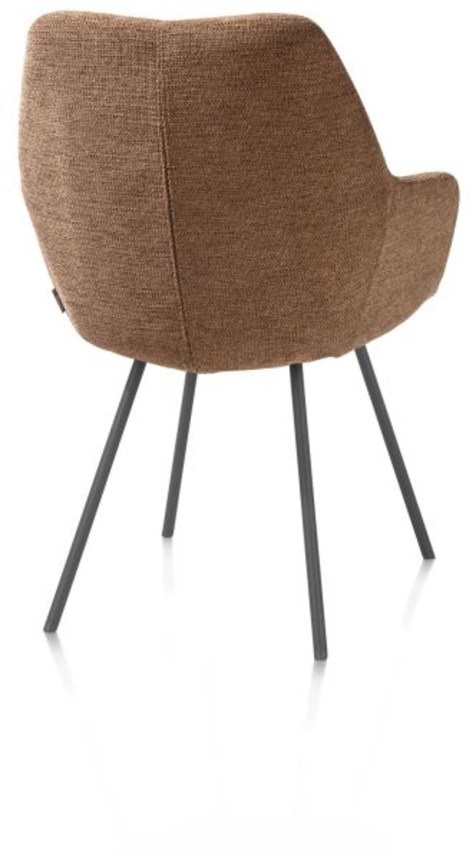 XOOON Odin, Armlehnstuhl - Graphit Gestell - Stoff Vada - Kupfer - 3