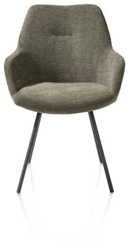 XOOON Odin, Armlehnstuhl - Graphit Gestell - Stoff Vada - Moosgrün - 1