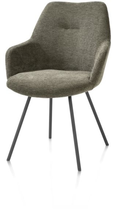 XOOON Odin, Armlehnstuhl - Graphit Gestell - Stoff Vada - Moosgrün - 2