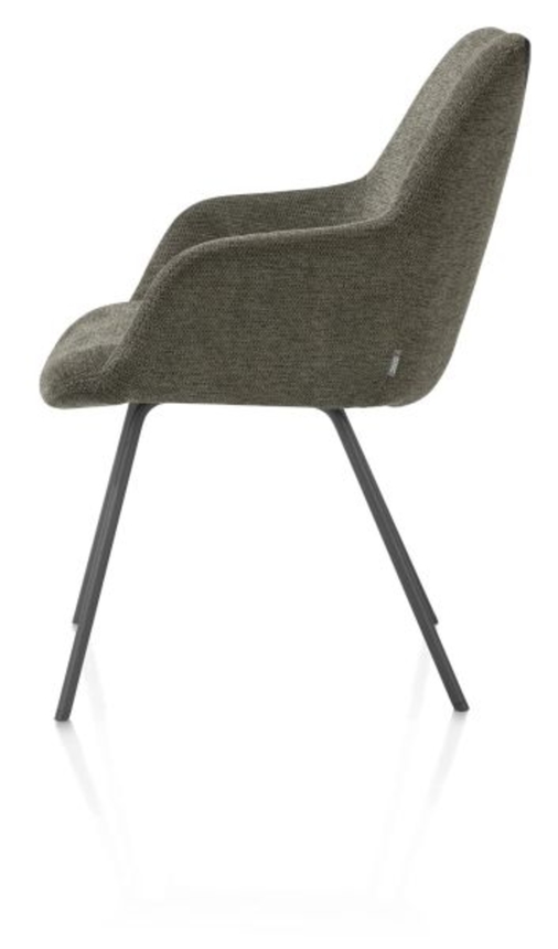 XOOON Odin, Armlehnstuhl - Graphit Gestell - Stoff Vada - Moosgrün - 4