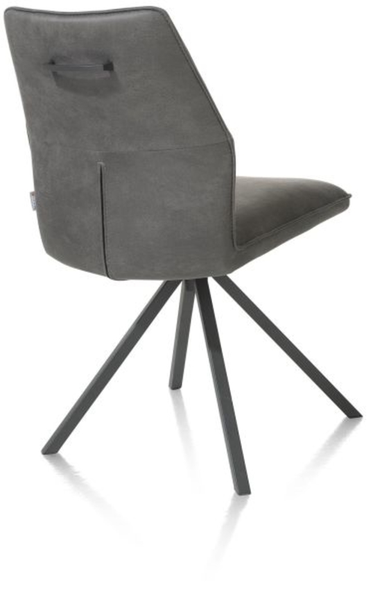 XOOON Franky, Stuhl - drehbar - Handgriff - Taschenfederkern - Taurus - Schwarz/ Anthrazit, Braun - 4