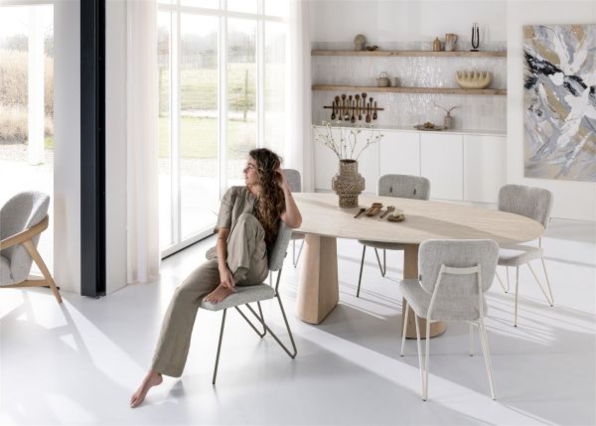 XOOON June, Stuhl + Taschenfederkern - Gestell RAL 7044 - silk grey - Stoff Luton - Grau - 12