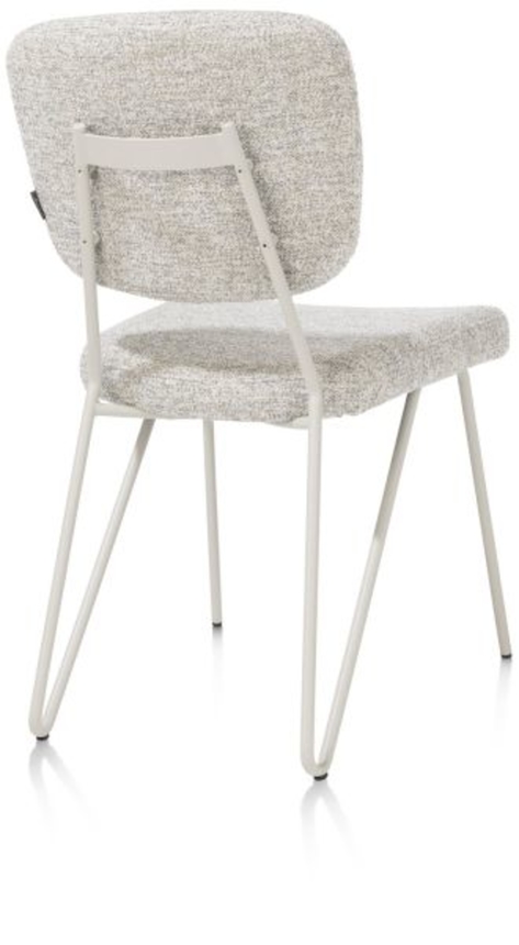 XOOON June, Stuhl + Taschenfederkern - Gestell RAL 7044 - silk grey - Stoff Luton - Grau - 3