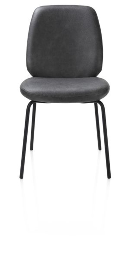 XOOON Fae, Stuhl - 4 Fußen - rough off black - Stoff Pala - Schwarz/ Anthrazit - 1