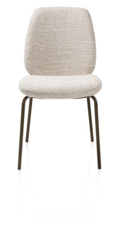 XOOON Fae, Stuhl - 4 Fußen - steelbrown - Stoff Bellini - Creme - 1