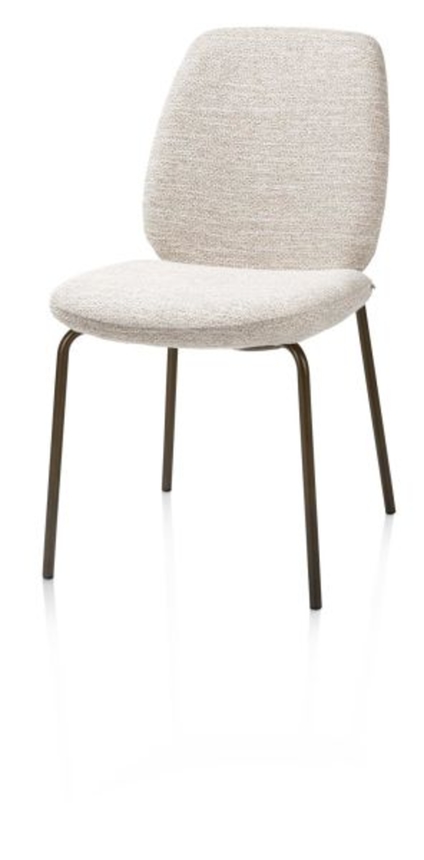 XOOON Fae, Stuhl - 4 Fußen - steelbrown - Stoff Bellini - Creme - 2