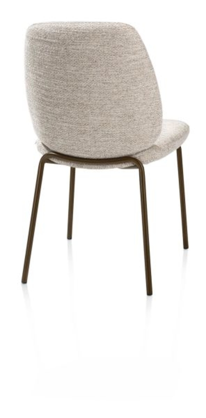 XOOON Fae, Stuhl - 4 Fußen - steelbrown - Stoff Bellini - Creme - 3