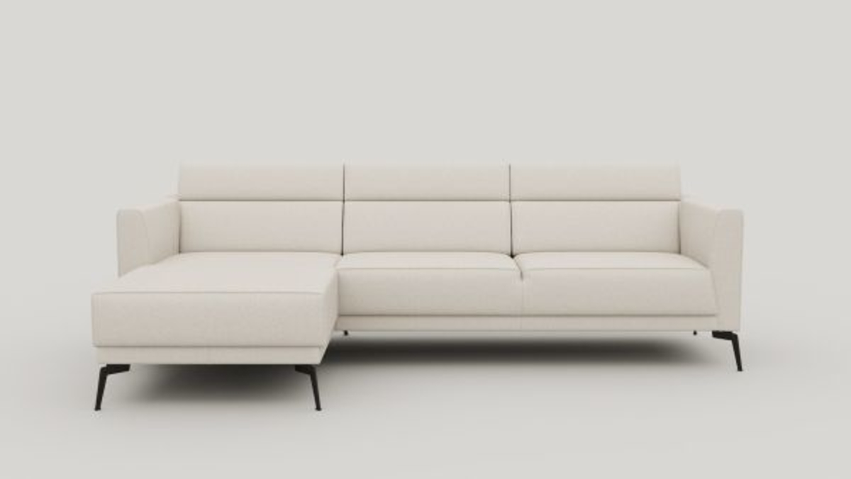 XOOON Fiskardo, Ecksofa links - Stoff Vada - Beige - 1