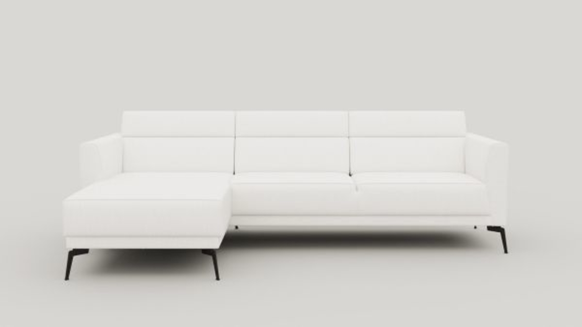 XOOON Fiskardo, Ecksofa links - Stoff Vada - Elfenbein - 1