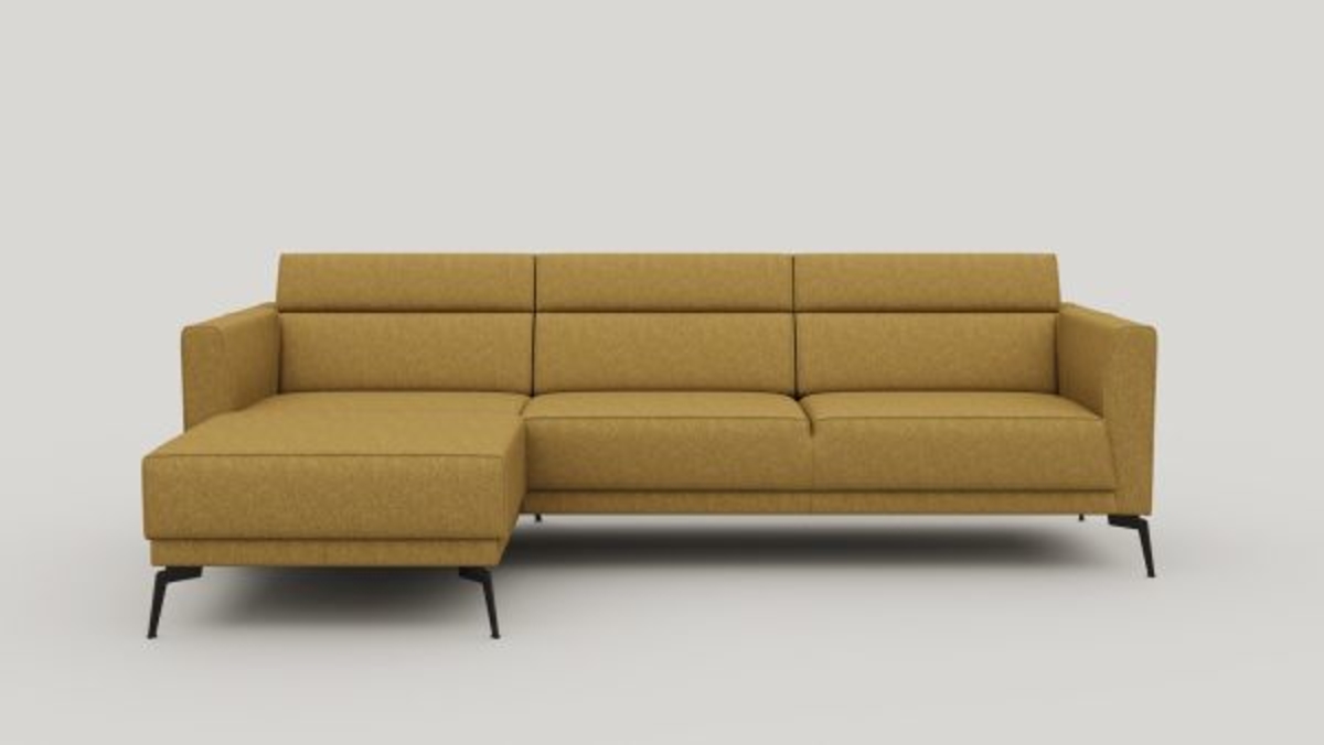 XOOON Fiskardo, Ecksofa links - Stoff Vada - Ocker - 1