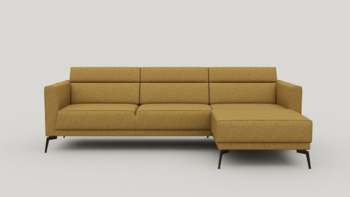 XOOON Fiskardo, Ecksofa rechts - Stoff Vada - Ocker - 1