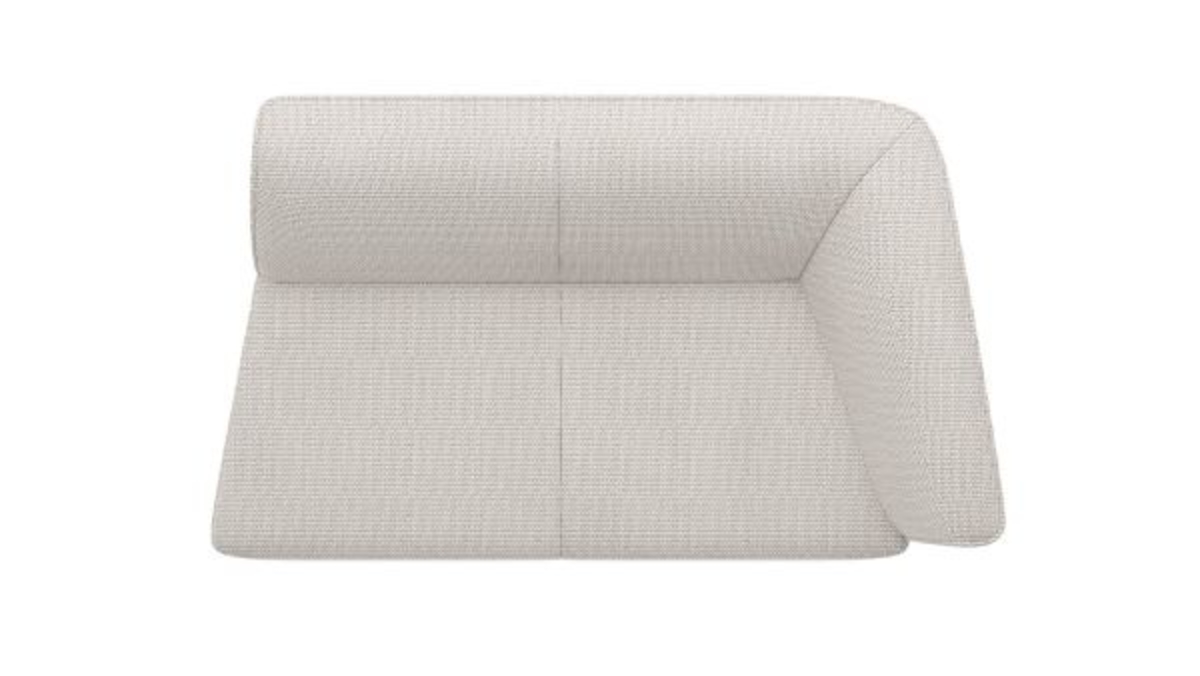 XOOON Brooks, 2-Sitzer Armlehne rechts - Schwarz/ Anthrazit, Blau, Braun, Grau, Gruen, Orange, Pink, Rot, Taupe, Weiss, Gelb - 2