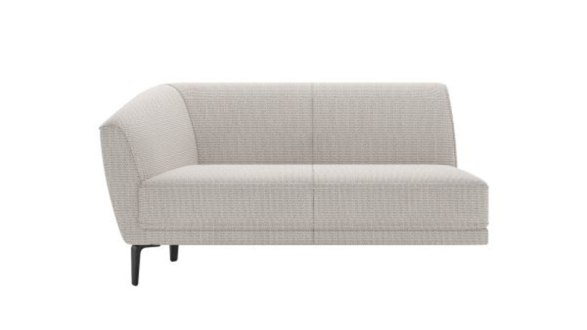 XOOON Brooks, 2-Sitzer Armlehne links - Schwarz/ Anthrazit, Blau, Braun, Grau, Gruen, Orange, Pink, Rot, Taupe, Weiss, Gelb - 1