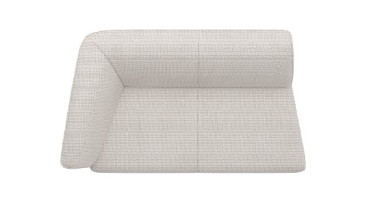 XOOON Brooks, 2-Sitzer Armlehne links - Schwarz/ Anthrazit, Blau, Braun, Grau, Gruen, Orange, Pink, Rot, Taupe, Weiss, Gelb - 2