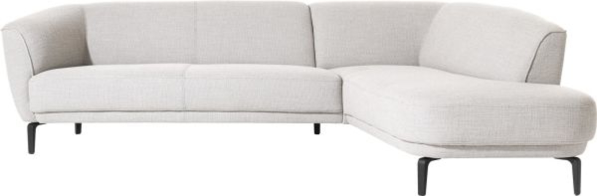 XOOON Brooks, 2-Sitzer Armlehne links - Schwarz/ Anthrazit, Blau, Braun, Grau, Gruen, Orange, Pink, Rot, Taupe, Weiss, Gelb - 3