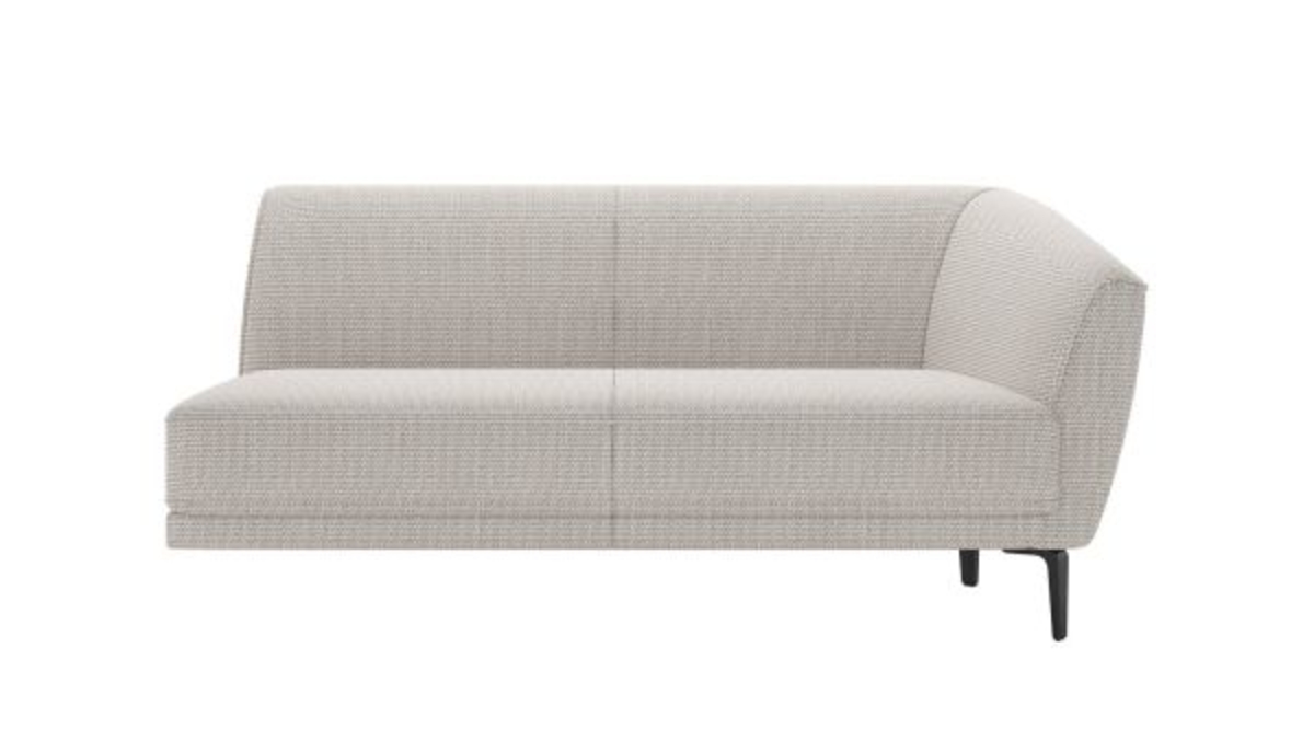 XOOON Brooks, 2.5-Sitzer Armlehne rechts - Schwarz/ Anthrazit, Blau, Braun, Grau, Gruen, Orange, Pink, Rot, Taupe, Weiss, Gelb - 1