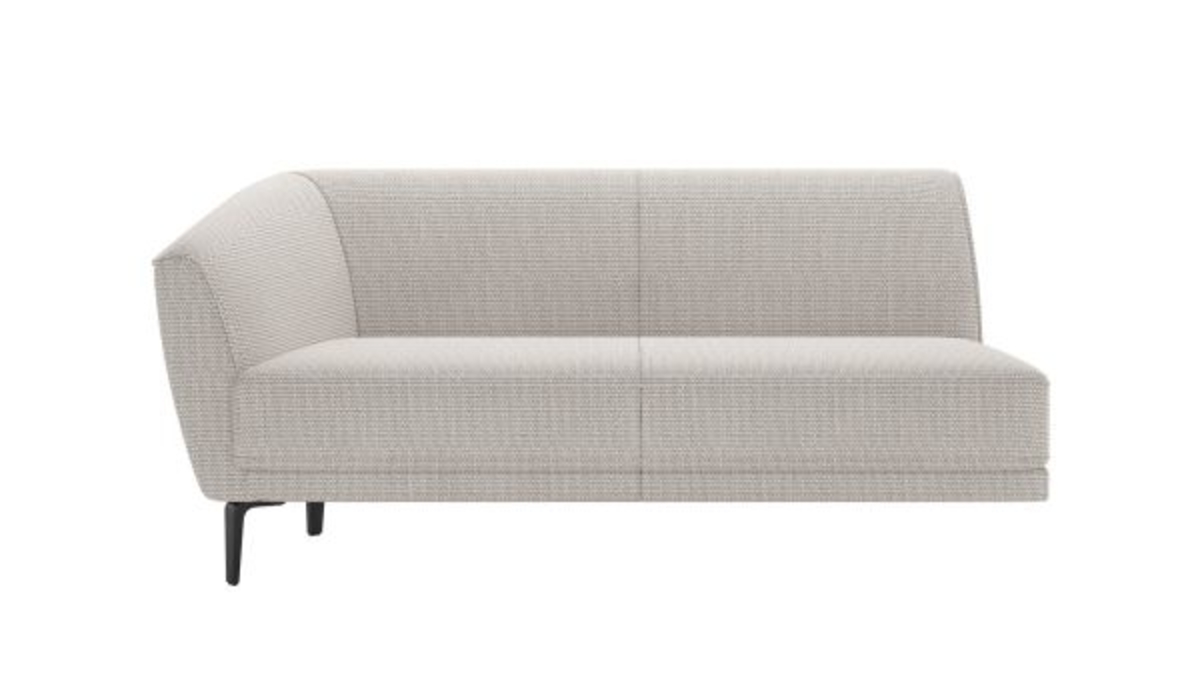 XOOON Brooks, 2.5-Sitzer Armlehne links - Schwarz/ Anthrazit, Blau, Braun, Grau, Gruen, Orange, Pink, Rot, Taupe, Weiss, Gelb - 1