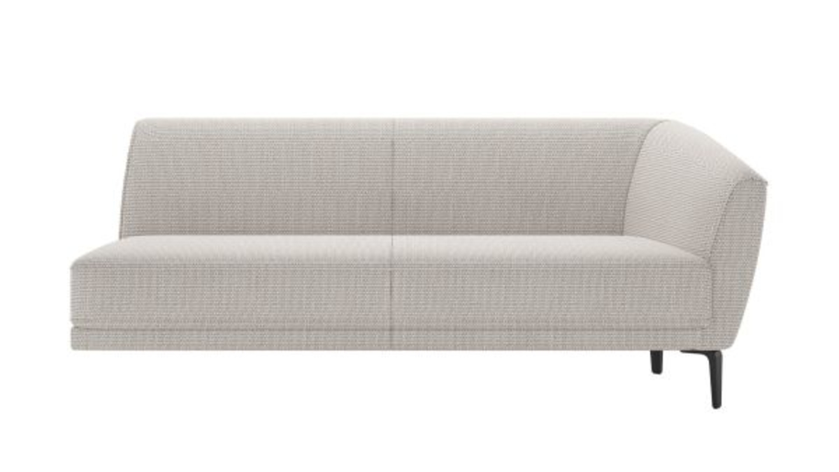 XOOON Brooks, 3-Sitzer Armlehne rechts - Schwarz/ Anthrazit, Blau, Braun, Grau, Gruen, Orange, Pink, Rot, Taupe, Weiss, Gelb - 1