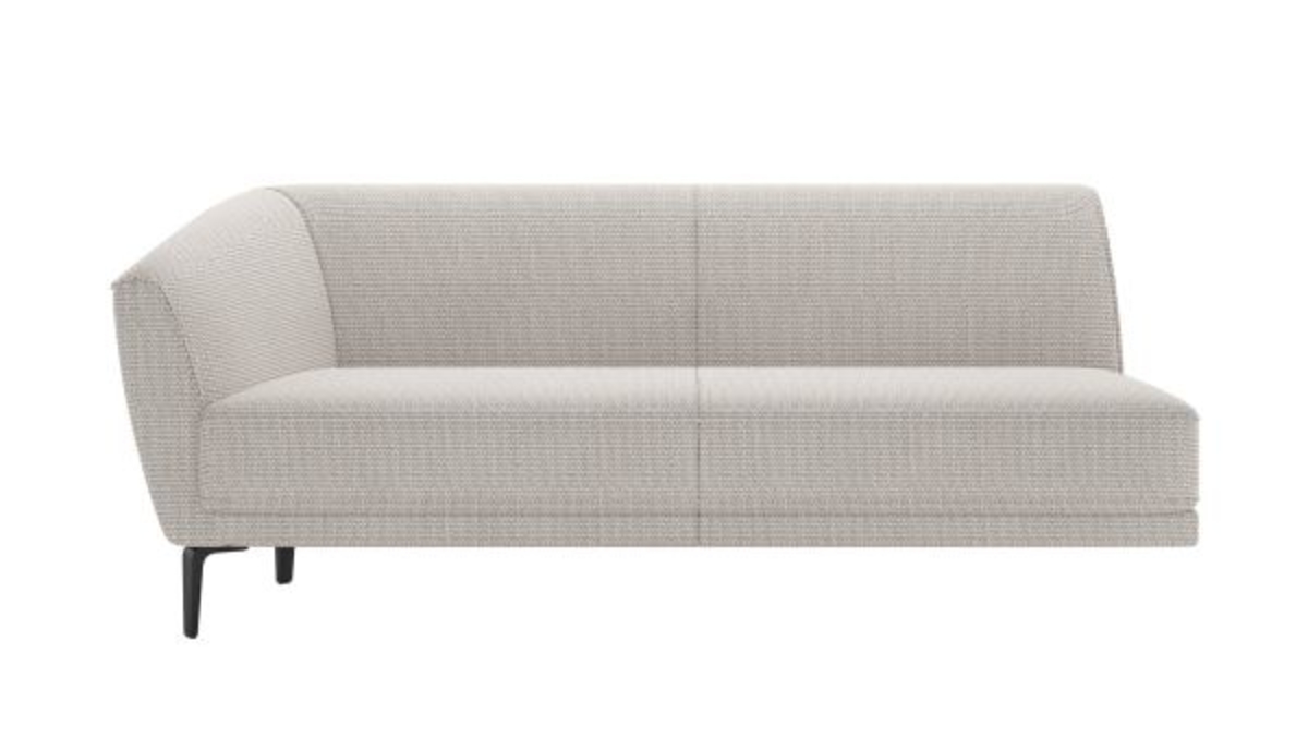 XOOON Brooks, 3-Sitzer Armlehne links - Schwarz/ Anthrazit, Blau, Braun, Grau, Gruen, Orange, Pink, Rot, Taupe, Weiss, Gelb - 1