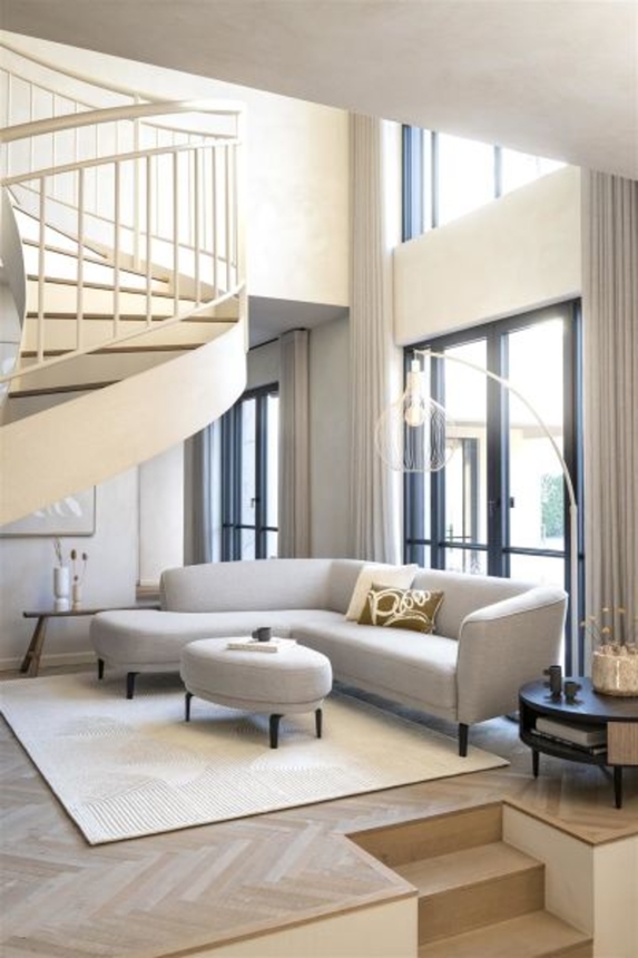 XOOON Brooks, 3-Sitzer Armlehne links - Schwarz/ Anthrazit, Blau, Braun, Grau, Gruen, Orange, Pink, Rot, Taupe, Weiss, Gelb - 3