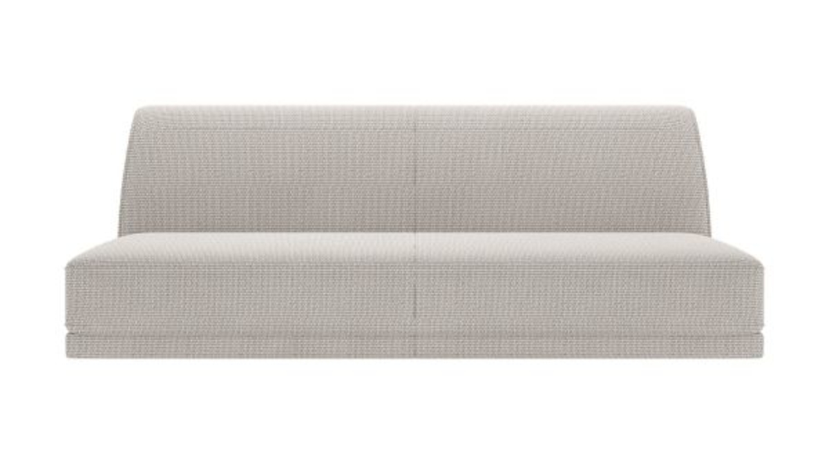 XOOON Brooks, 3-Sitzer ohne Armlehne - Schwarz/ Anthrazit, Blau, Braun, Grau, Gruen, Orange, Pink, Rot, Taupe, Weiss, Gelb - 1