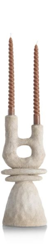 XOOON June Kerzenhalter H32cm - Weiss, Taupe - 2