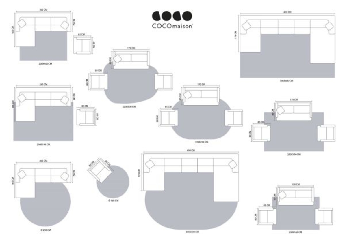 XOOON Brooks Teppich 190x290cm - Weiss, Taupe - 7