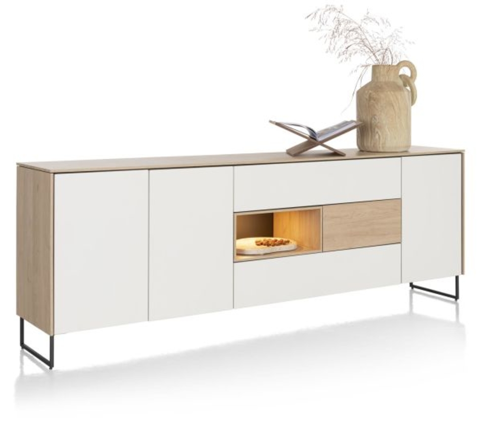 XOOON Lindfield, Sideboard 240 cm. - 3-Tueren + 3-Laden + 1-Nische (+ LED) -  - 2