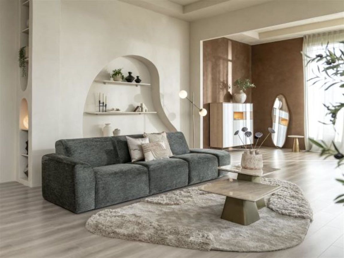 XOOON Lindfield, Highboard 160 cm - 3-Tueren + 2-Laden + 1-Nische (+ LED) -  - 8