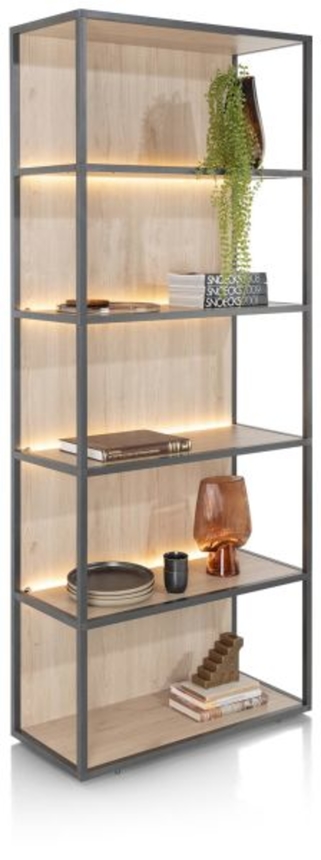 XOOON Lindfield, Buecherregal 80 cm. - 5-Nischen (+ LED) -  - 2