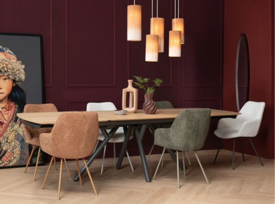 XOOON Novello, Ausziehtisch 170 (+ 60) x 100 cm - Beige, Braun - 17