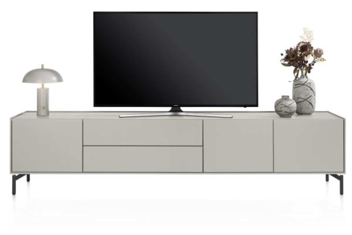 XOOON Noon, Lowboard 240 cm - 3-Tueren + 2-Laden - komplet silk grey -  - 1