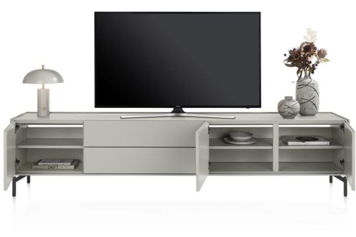 XOOON Noon, Lowboard 240 cm - 3-Tueren + 2-Laden - komplet silk grey -  - 4