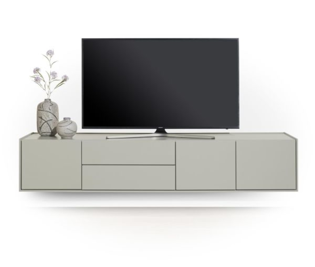 XOOON Noon, Lowboard 210 cm - 3-Tueren + 2-Laden - komplet silk grey -  - 2