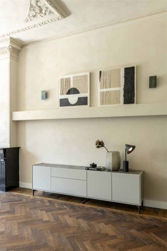 XOOON Noon, Lowboard 210 cm - 3-Tueren + 2-Laden - komplet silk grey -  - 7