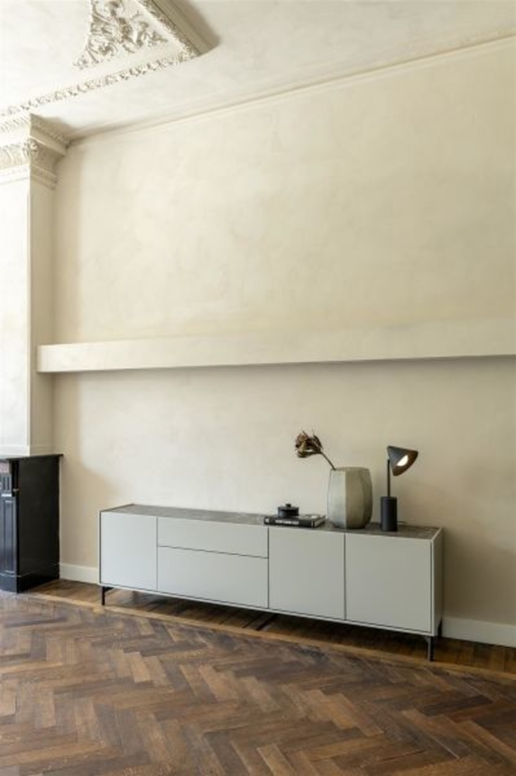 XOOON Noon, Lowboard 210 cm - 3-Tueren + 2-Laden - komplet silk grey -  - 8