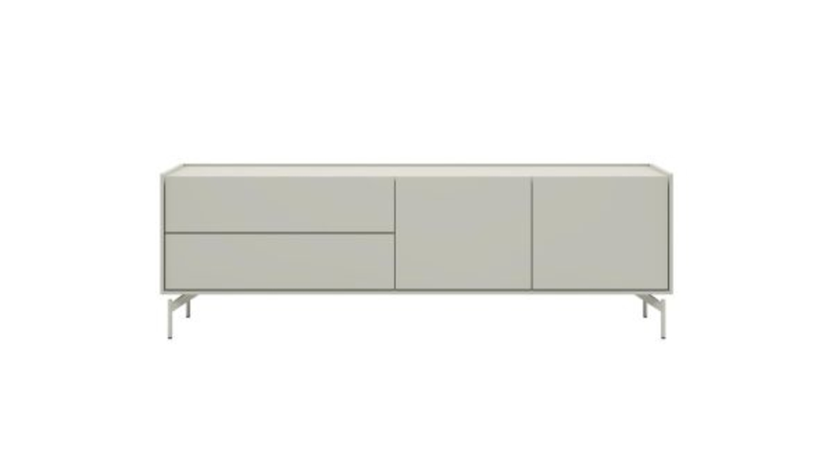 XOOON Noon, Lowboard 170 cm - 2-Tueren + 2-Laden - komplet silk grey -  - 6