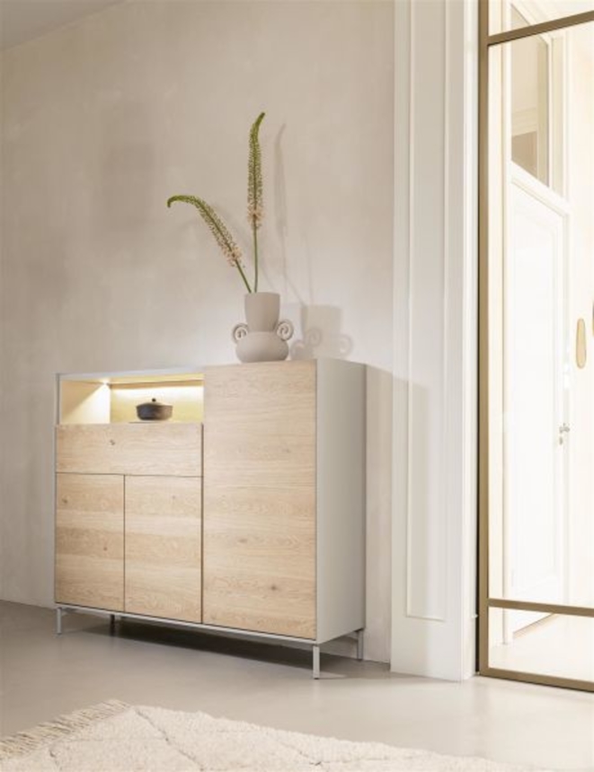 XOOON Niora, Highboard 148 cm - 3-Tueren + 1-Lade + 1-Nische -  - 4