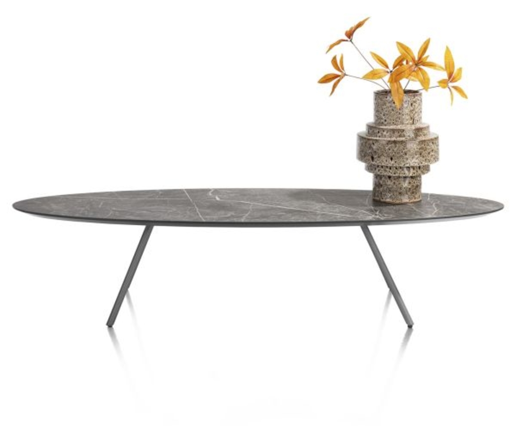 XOOON Niora, Couchtisch 150 x 50 cm - Primo Laminato Marble light grey -  - 1