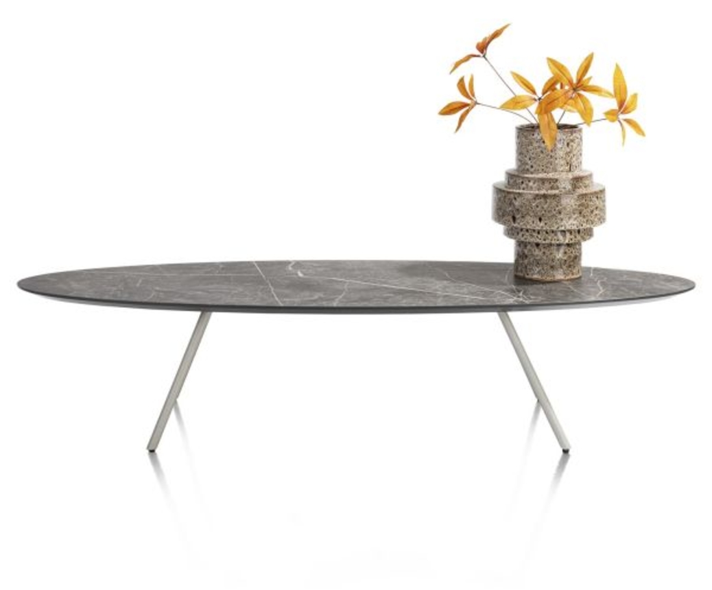 XOOON Niora, Couchtisch 150 x 50 cm - Primo Laminato Marble light grey -  - 1