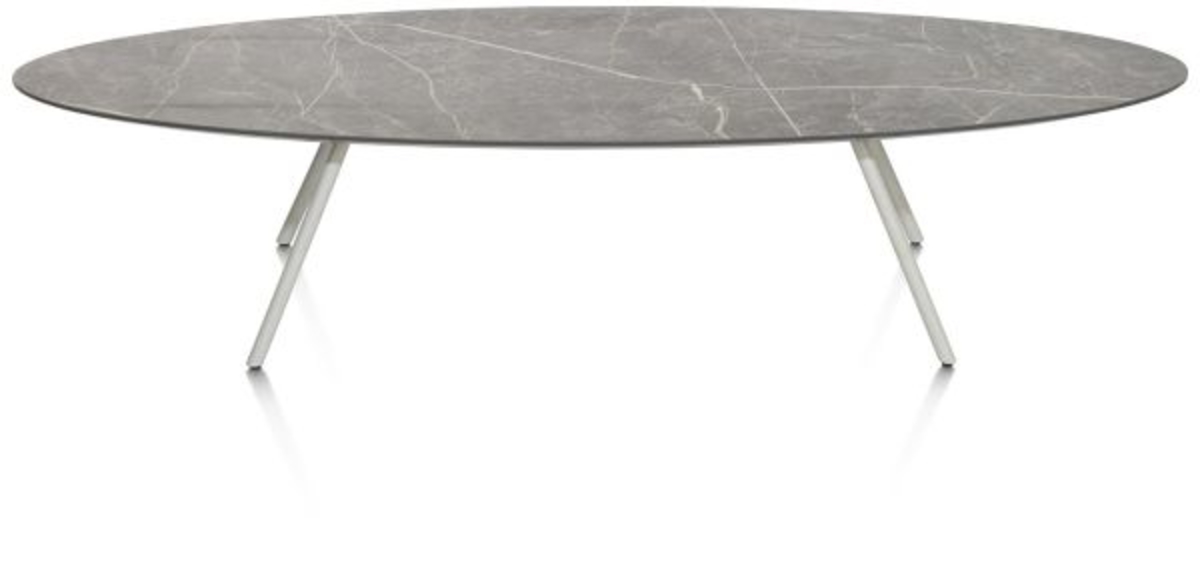 XOOON Niora, Couchtisch 150 x 50 cm - Primo Laminato Marble light grey -  - 4
