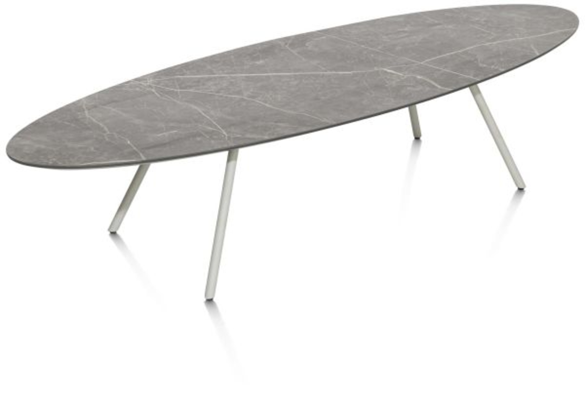 XOOON Niora, Couchtisch 150 x 50 cm - Primo Laminato Marble light grey -  - 8