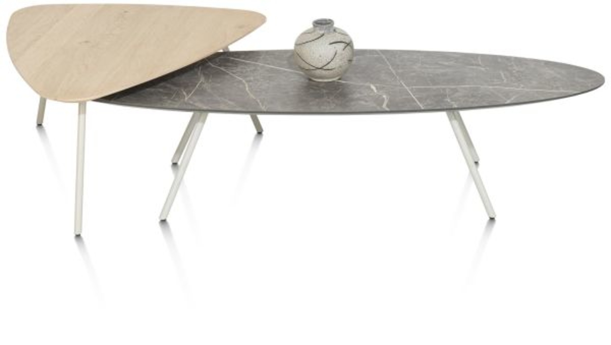 XOOON Niora, Couchtisch 85 x 77 cm - Furnier Eiche -  - 5