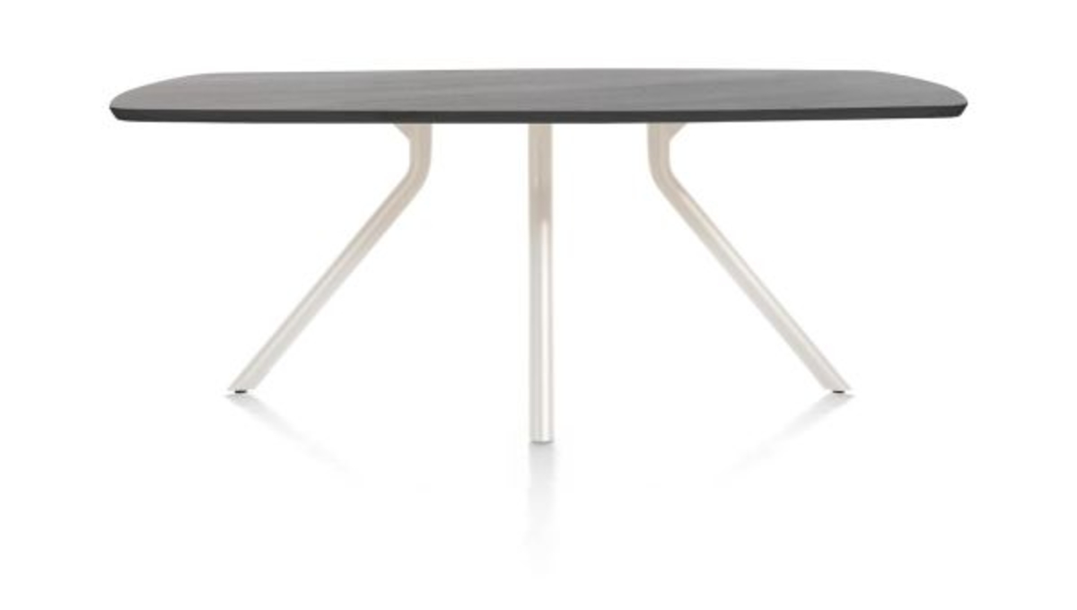 XOOON Arvada, Tisch 160 x 100 cm. - ovale - zentralem Fuß Nebbia - Schwarz - 1