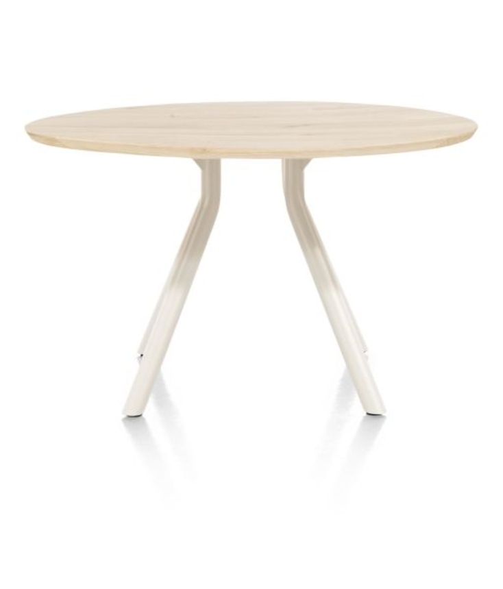 XOOON Arvada, Tisch 125 cm. - rund - zentralem Fuß Nebbia - Beige, Braun - 1
