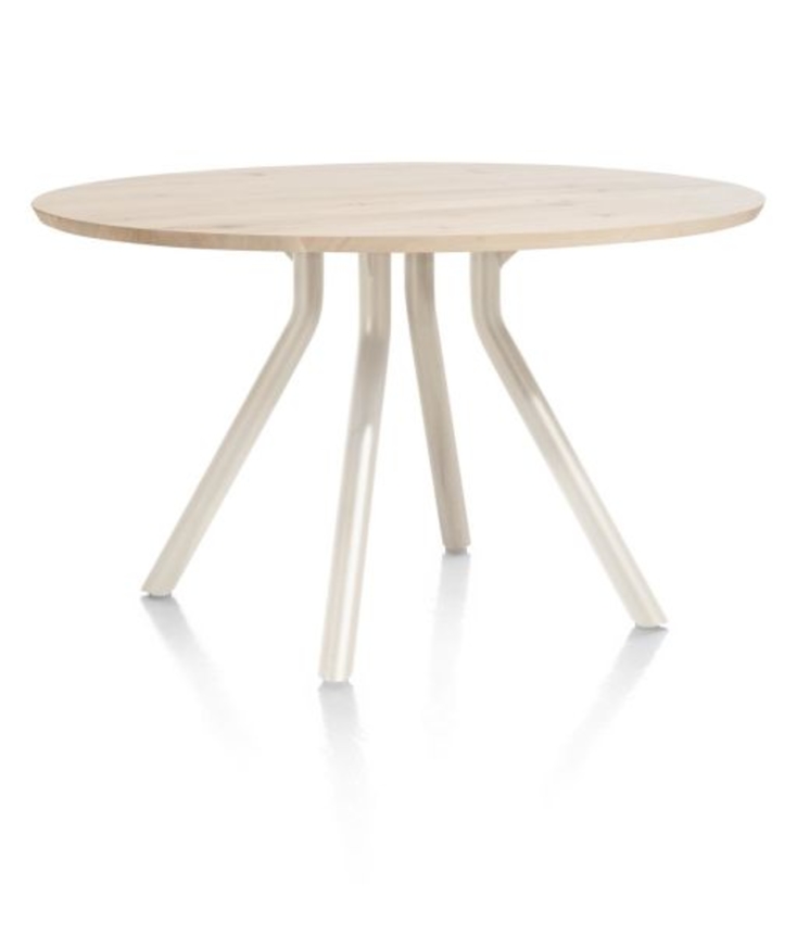 XOOON Arvada, Tisch 125 cm. - rund - zentralem Fuß Nebbia - Beige, Braun - 2