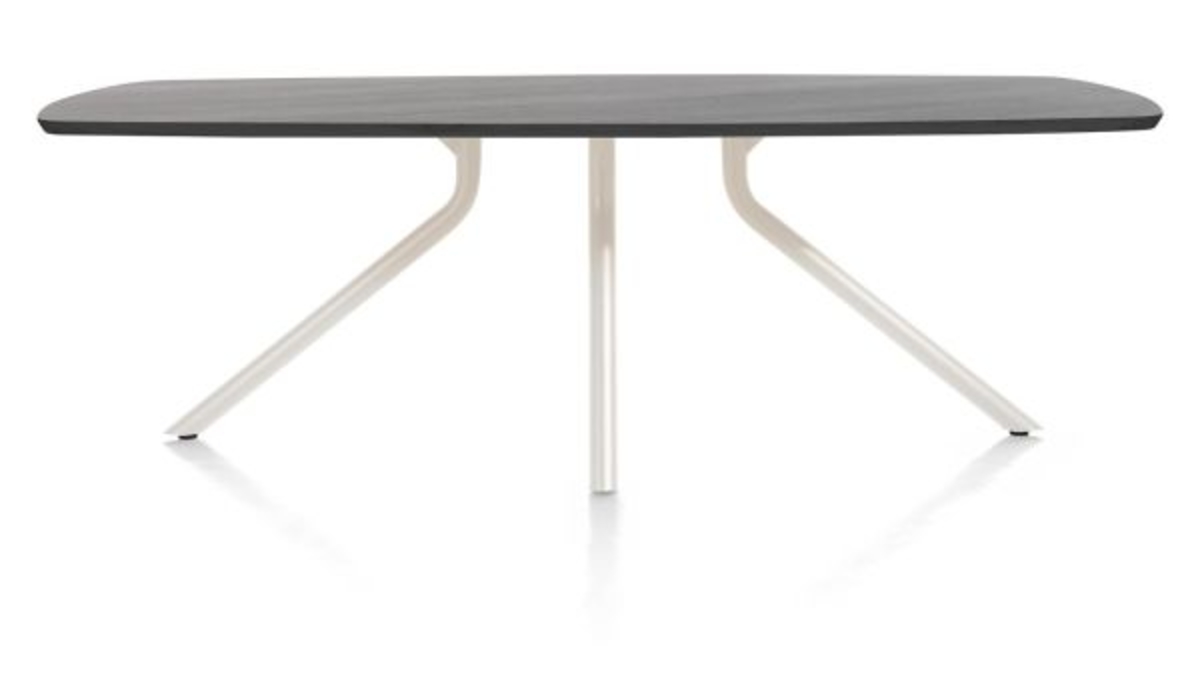 XOOON Arvada, Tisch 220 x 110 cm. - ovale - zentralem Fuß Nebbia - Schwarz - 1