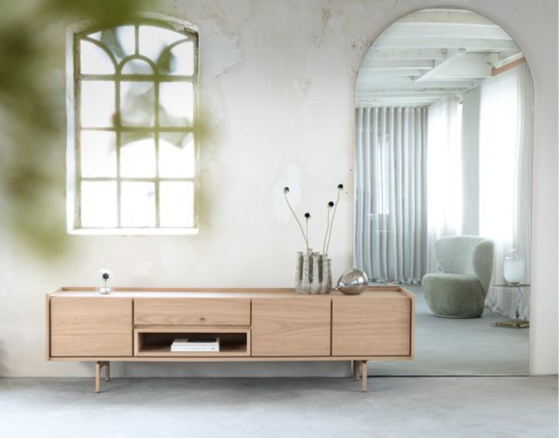 XOOON Valgard, Lowboard 190 cm - 3-Türen + 1-Lade + 1-Nische (+ LED) -  - 4