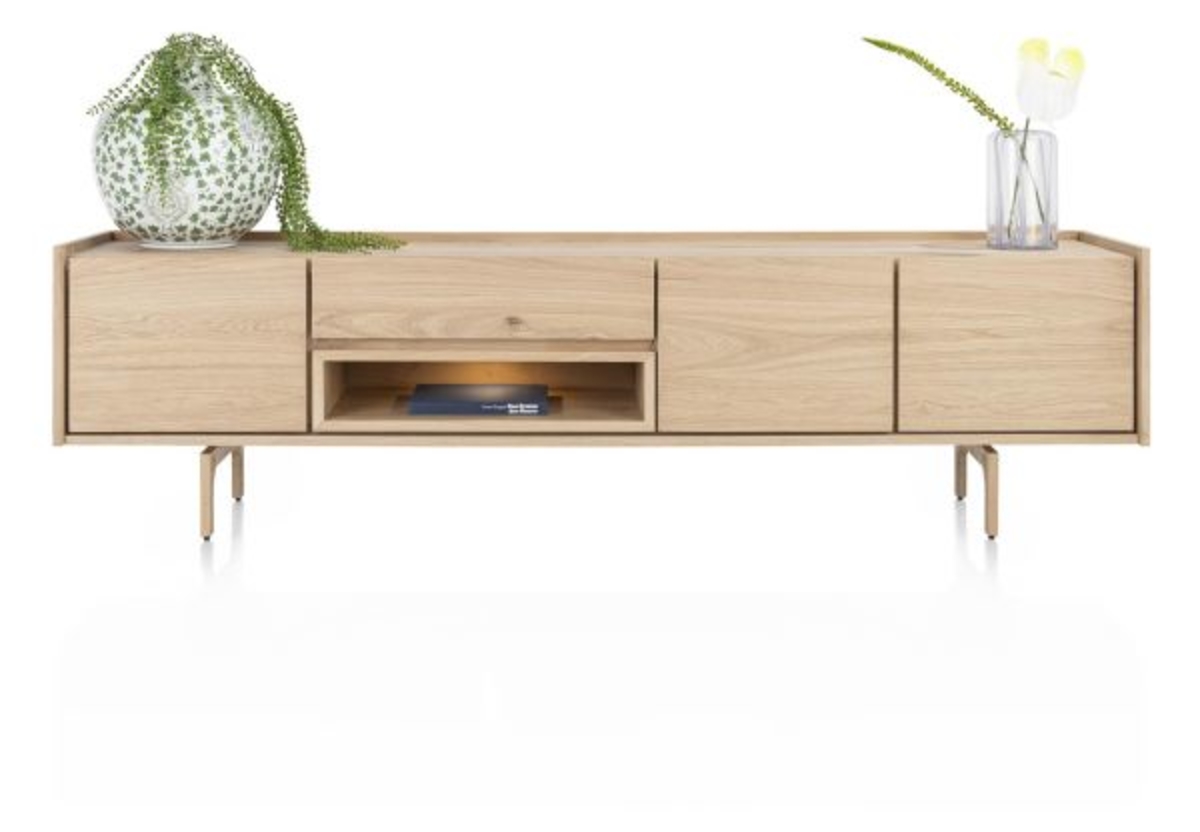 XOOON Valgard, Lowboard 220 cm - 3-Türen + 1-Lade + 1-Nische (+ LED) -  - 1