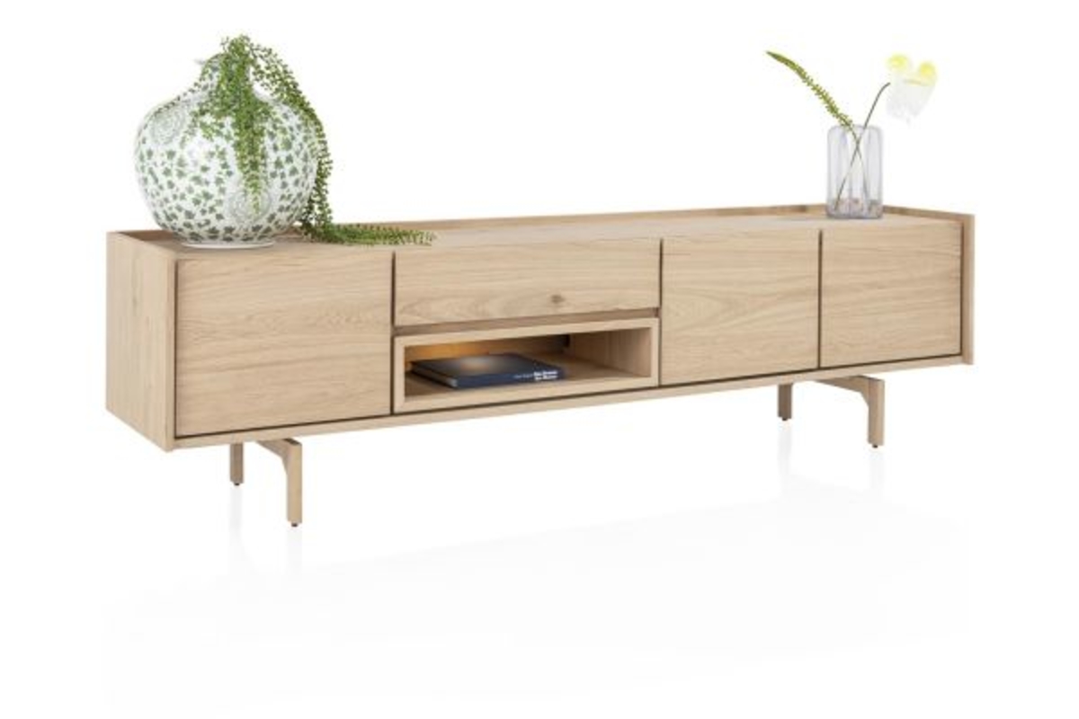 XOOON Valgard, Lowboard 220 cm - 3-Türen + 1-Lade + 1-Nische (+ LED) -  - 2